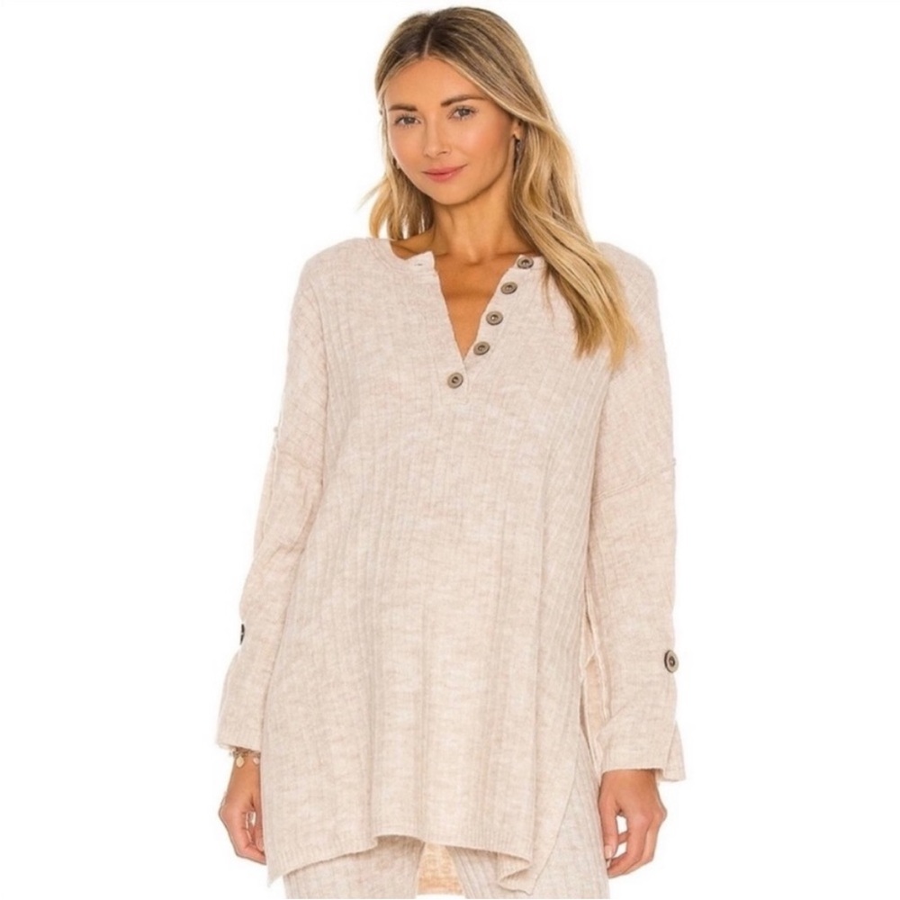 Free People | Around The Clock Ribbed-Knit Sweater